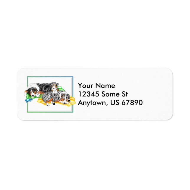 Australian Shepherd Family Nap Labels (Front)