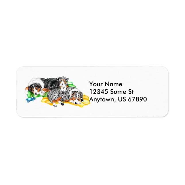 Australian Shepherd Family Nap NF Labels (Front)
