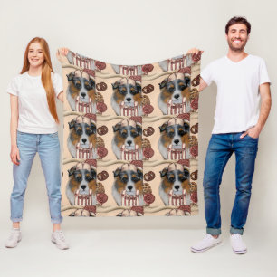 AUSTRALIAN SHEPHERD FLEECE BLANKET