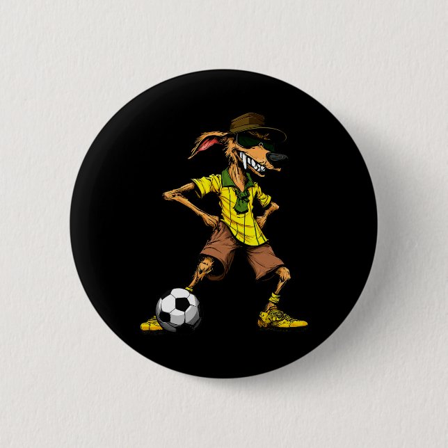 Australian Shepherd Football  2 Inch Round Button (Front)
