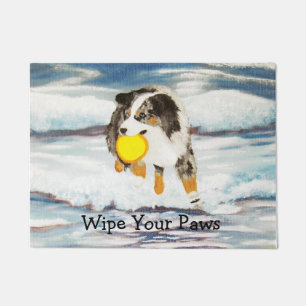 Australian Shepherd Frisbee Dog Doormat