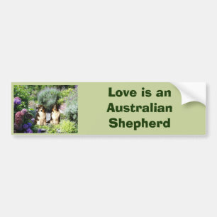Australian Shepherd Garden Bumper Sticker