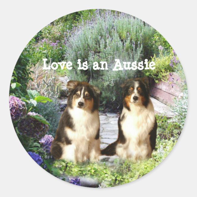Australian Shepherd Garden Sticker (Front)