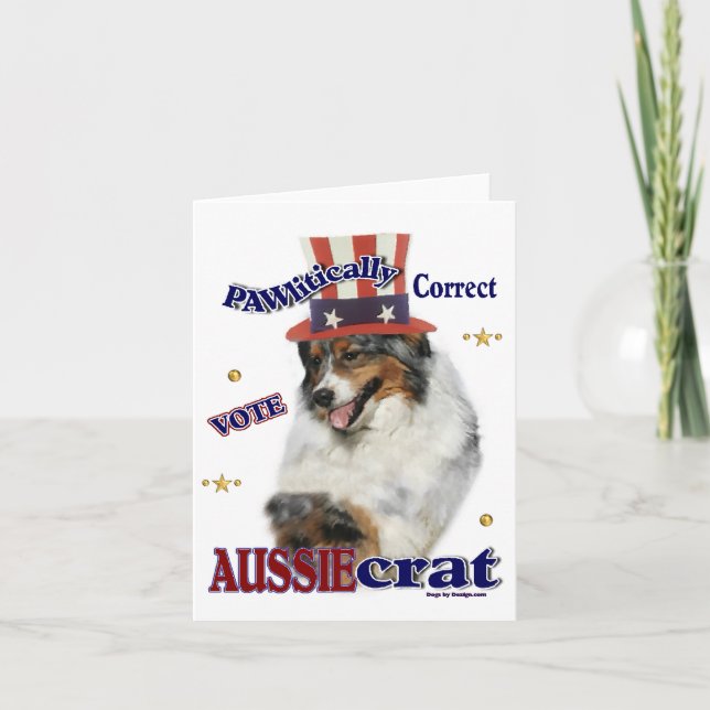 Australian Shepherd Gifts Note Cards (Front)