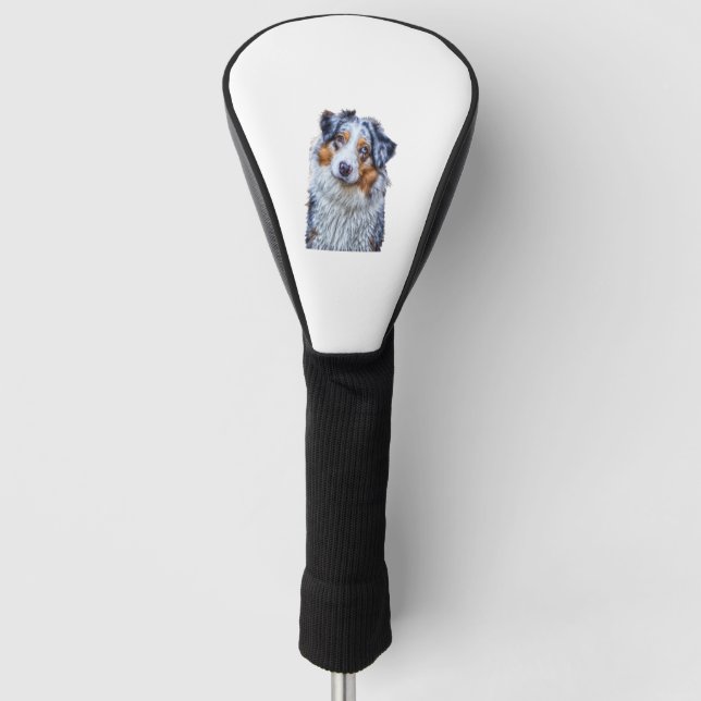 Australian Shepherd  Golf Head Cover (Front)