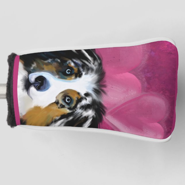 AUSTRALIAN SHEPHERD GOLF HEAD COVER (Front)
