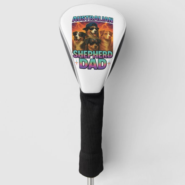 Australian Shepherd Golf Head Cover (Front)