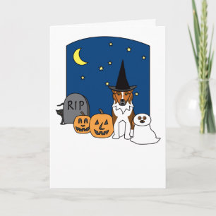 Australian Shepherd Halloween Card