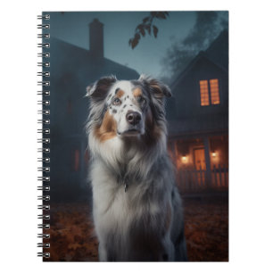 Australian Shepherd Halloween Scary Notebook