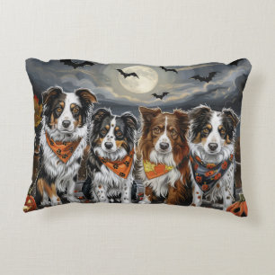 Australian Shepherd Halloween Spooky Accent Pillow