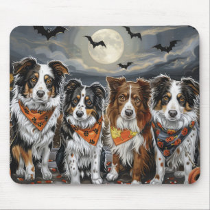 Australian Shepherd Halloween Spooky Mouse Pad