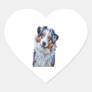 Australian Shepherd  Heart Sticker