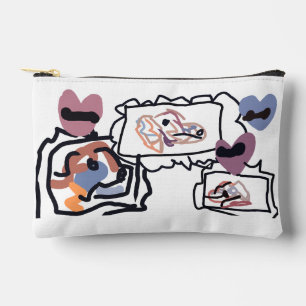 Australian Shepherd hearts Accessory Pouch