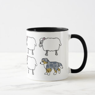 Australian Shepherd Herding Sheep Mug
