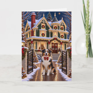 Australian Shepherd Holiday Card