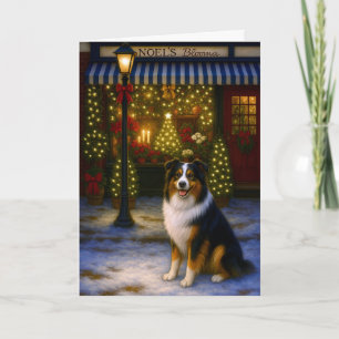 Australian Shepherd Holiday Card