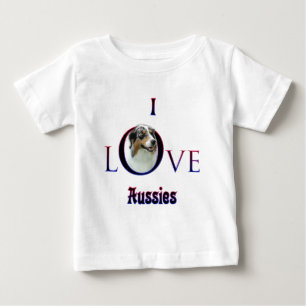 Australian Shepherd I Love Baby T-Shirt