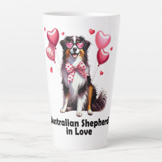 Australian Shepherd in love Latte Mug