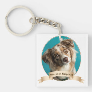 Australian Shepherd Keychain