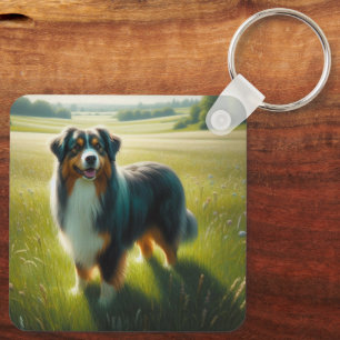 Australian Shepherd Keychain