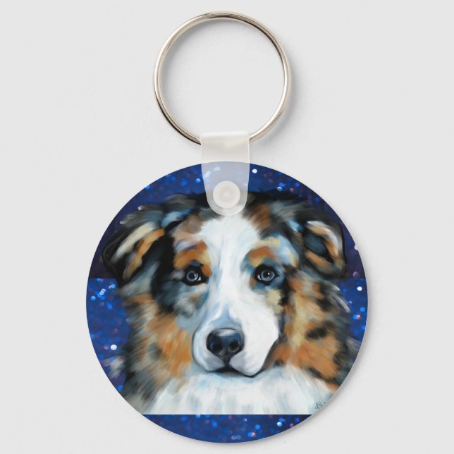 Australian Shepherd   Keychain (Front)