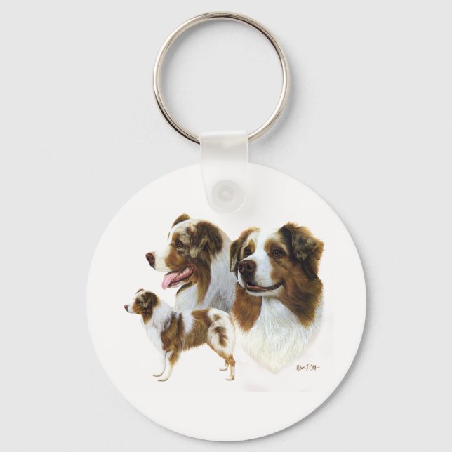 Australian Shepherd Keychain (Front)