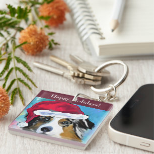 Australian Shepherd Keychain