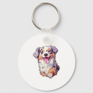 Australian Shepherd Keychain