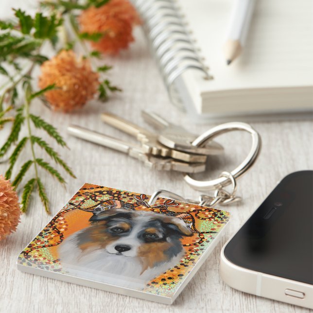 AUSTRALIAN SHEPHERD KEYCHAIN (Front Right)