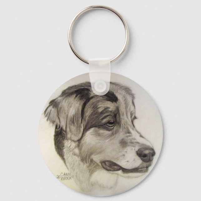 Australian Shepherd Keychain - org. artwork (Front)