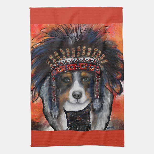 AUSTRALIAN SHEPHERD    KITCHEN TOWEL (Vertical)