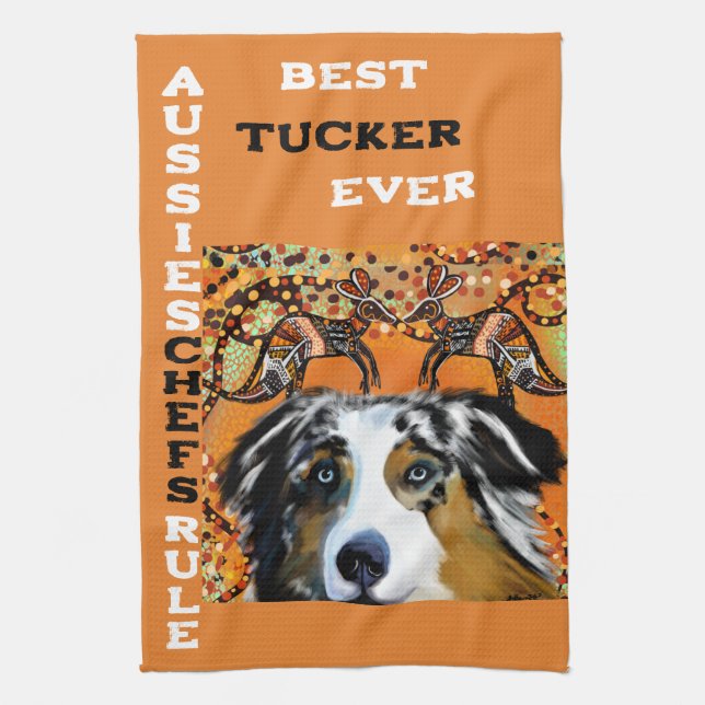 AUSTRALIAN SHEPHERD KITCHEN TOWEL (Vertical)