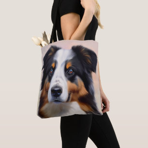 Australian Shepherd Kopf - Tote Bag