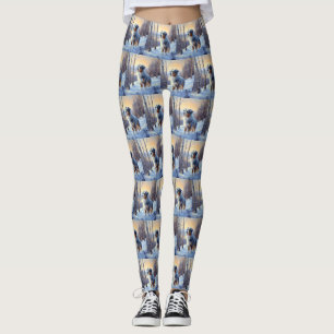 Australian Shepherd Let It Snow Christmas Leggings