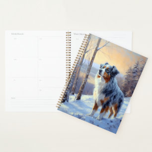 Australian Shepherd Let It Snow Christmas Planner