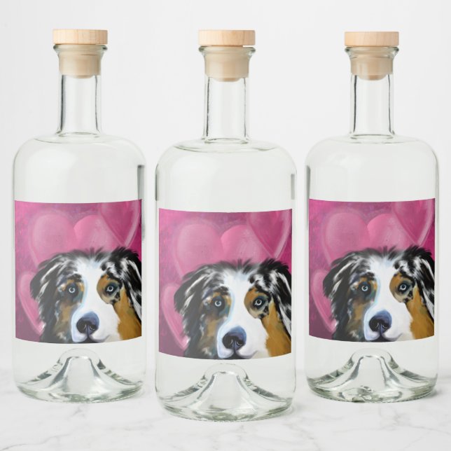 AUSTRALIAN SHEPHERD LIQUOR BOTTLE LABEL (Bottles)