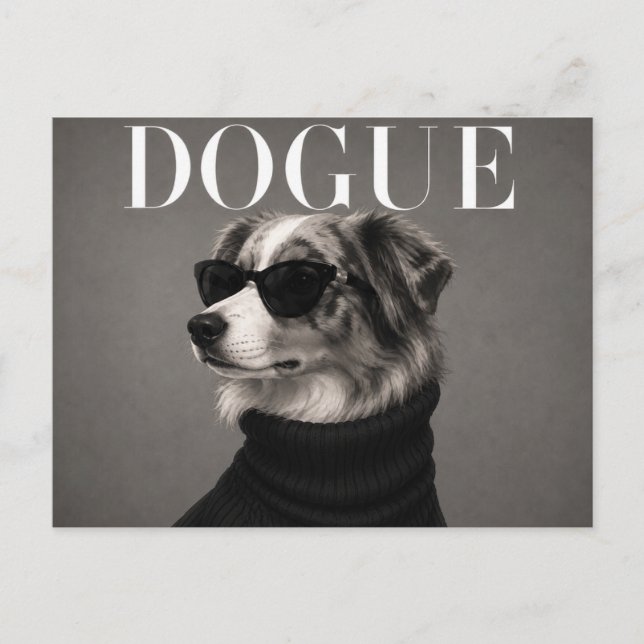 Australian Shepherd Luxury Couture Postcard (Front)