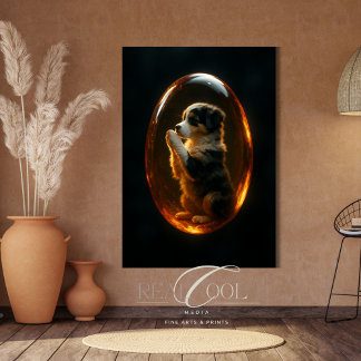 Australian Shepherd Memorial Amber Art Print