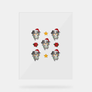 Australian Shepherd Merry Christmas Winter Dogs Ch Acrylic Sign