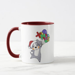 Australian Shepherd Merry Christmas Winter Mug