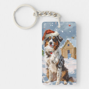 Australian Shepherd Merveilleux Noël Hiver