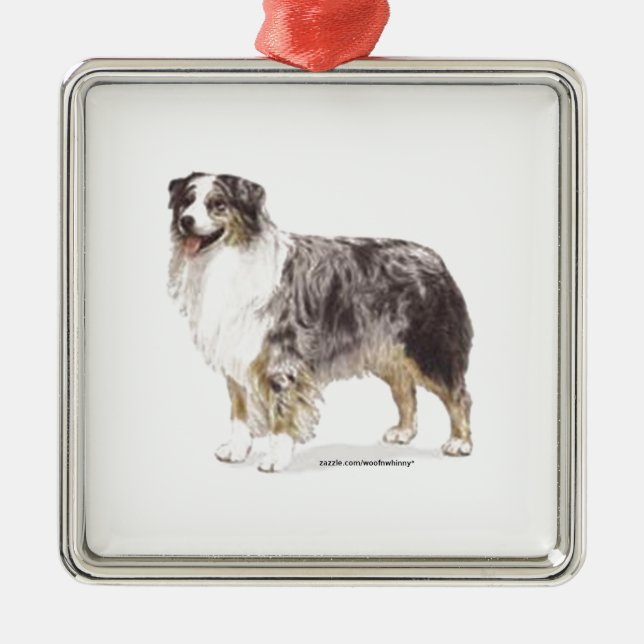 Australian Shepherd Metal Ornament (Front)
