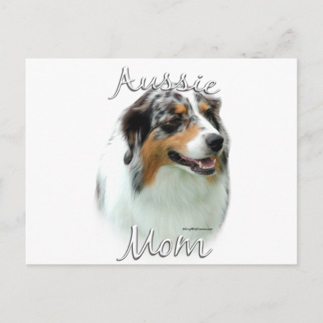 Australian Shepherd Mom 2 Postcard (Front)