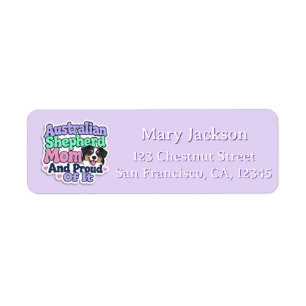 Australian Shepherd Mom Return Address Labels