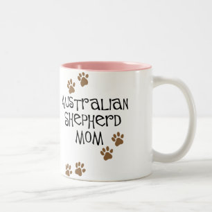 Australian Shepherd Mom Two-Tone Coffee Mug