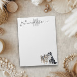 Australian Shepherd Monogram Personalized  Notepad<br><div class="desc">This design may be personalized in the area provided by changing the photo and/or text. Or it can be customized by clicking Personalize this Template and then choosing the click to customize further option and delete or change the colour of the background, add text, change the text colour or style,...</div>