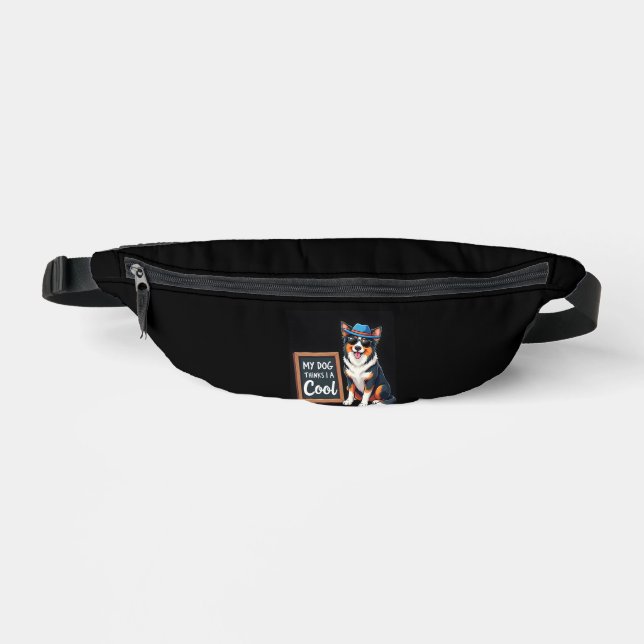 Australian Shepherd My Dog Thinks I'm Cool For Dog Fanny Pack (Front)