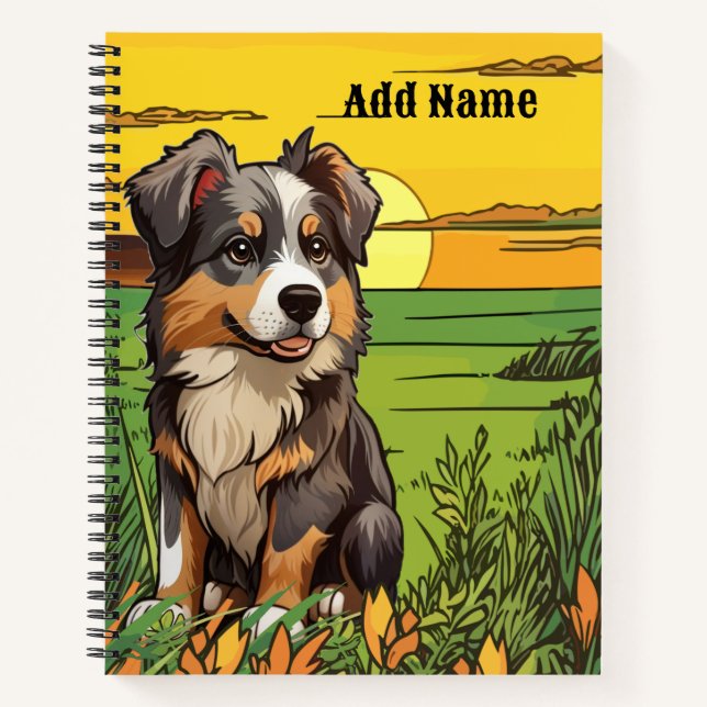 Australian Shepherd  Notebook (Front)