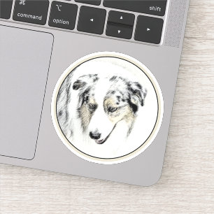 Australian Shepherd Painting - Original Dog Art