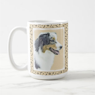 Australian Shepherd Painting - Original Dog Art Coffee Mug